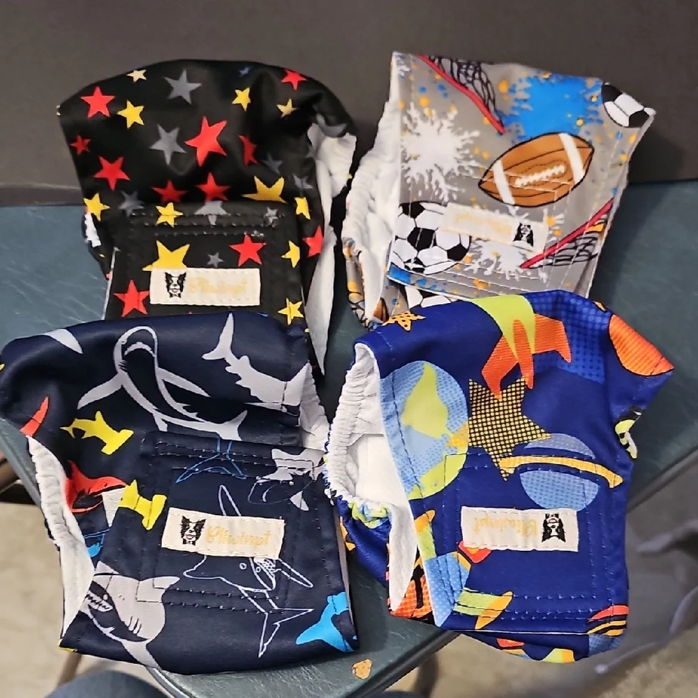 Colorful Size Small Male Dog Diapers (Belly Bands)